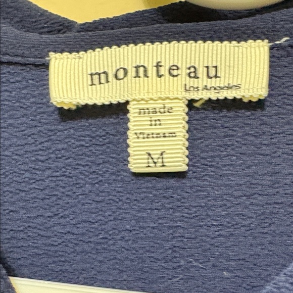 Monteau Deep Blue Textured Top - Picture 2 of 12